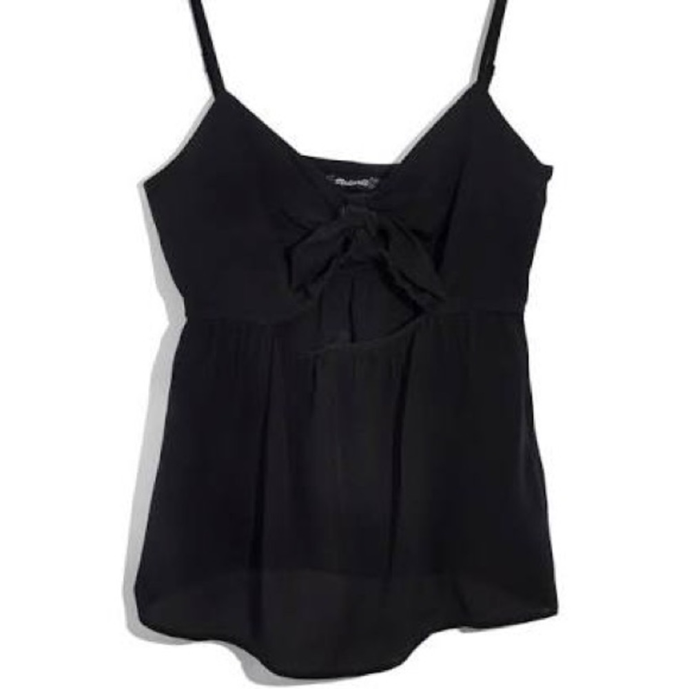 Madewell Silk Tie-Front Keyhole Cami NWT